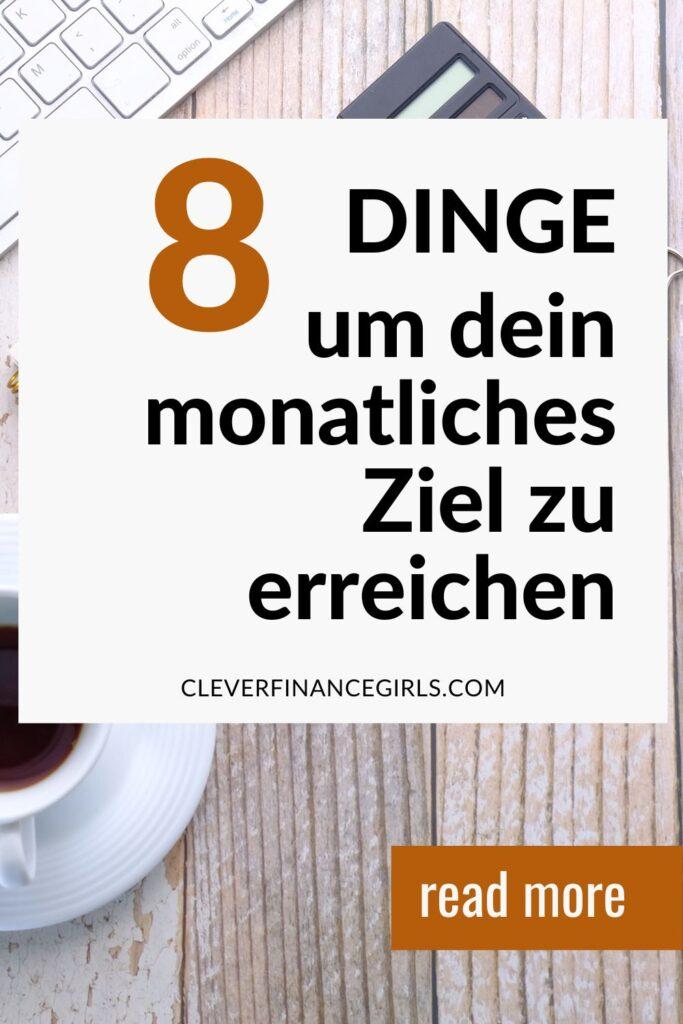 Dein monatliches Ziel erreichen