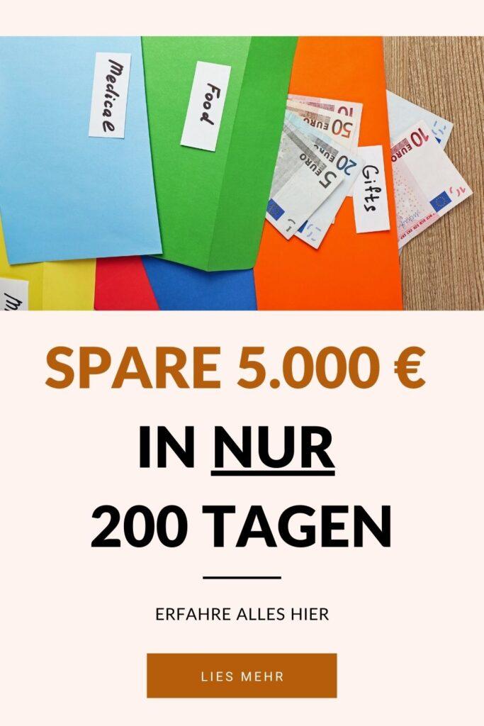 Spare 5.000 € mit der 200-Umschläge-Sparchallenge!